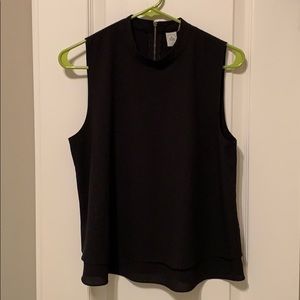 High neck black top
